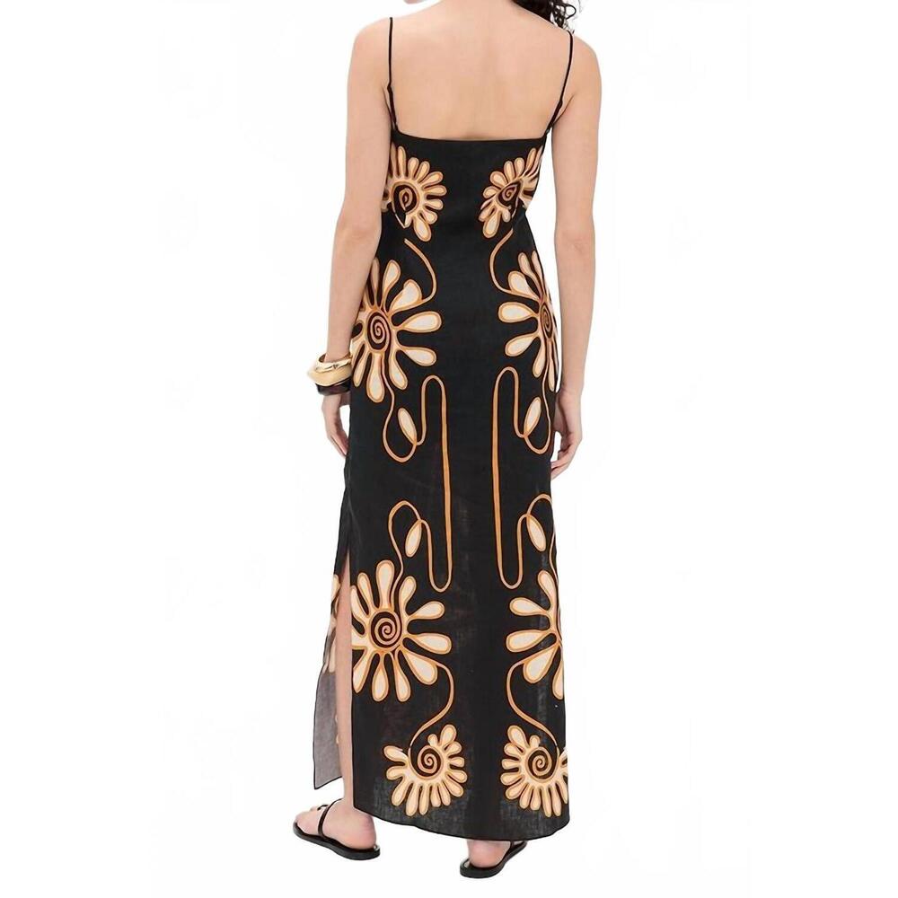 NEW CALA DE LA CRUZ samantha midi dress in namur bw - Picture 2 of 4
